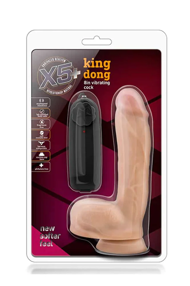 X5 Plus King Dong 8 inch Vibrating Cock