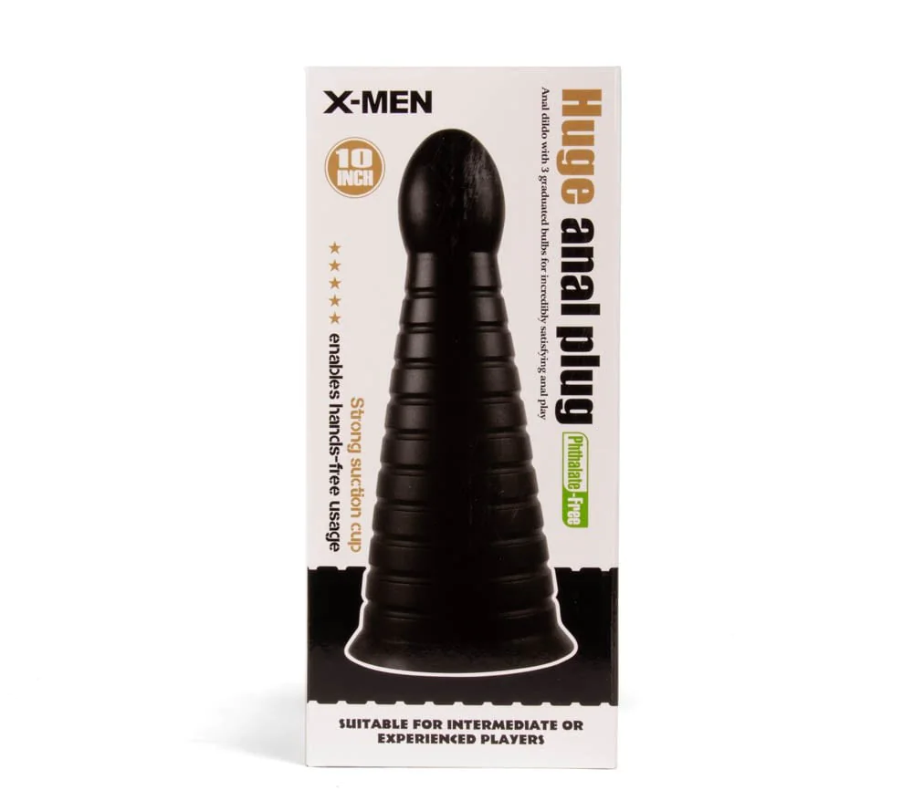 X-MEN 10 inch Huge Anal Plug Black