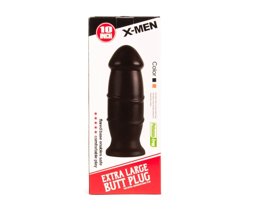 X-MEN 10 inch Butt Plug Black