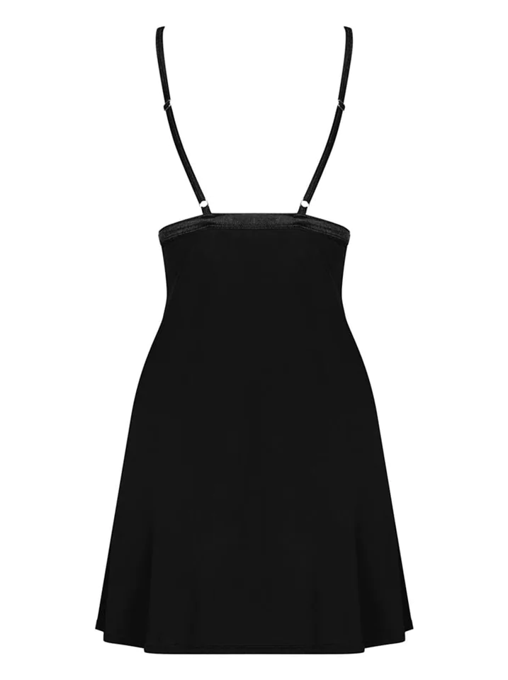 Cecilla chemise & thong black L/XL