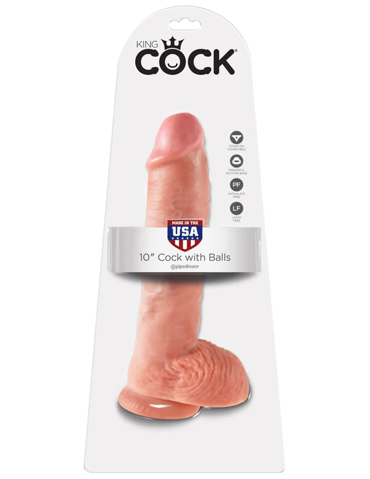 King Cock 10 inch Cock With Balls