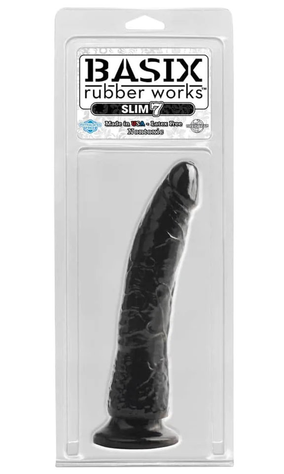 Basix Rubber Works Slim 7 inch With Suction Cup