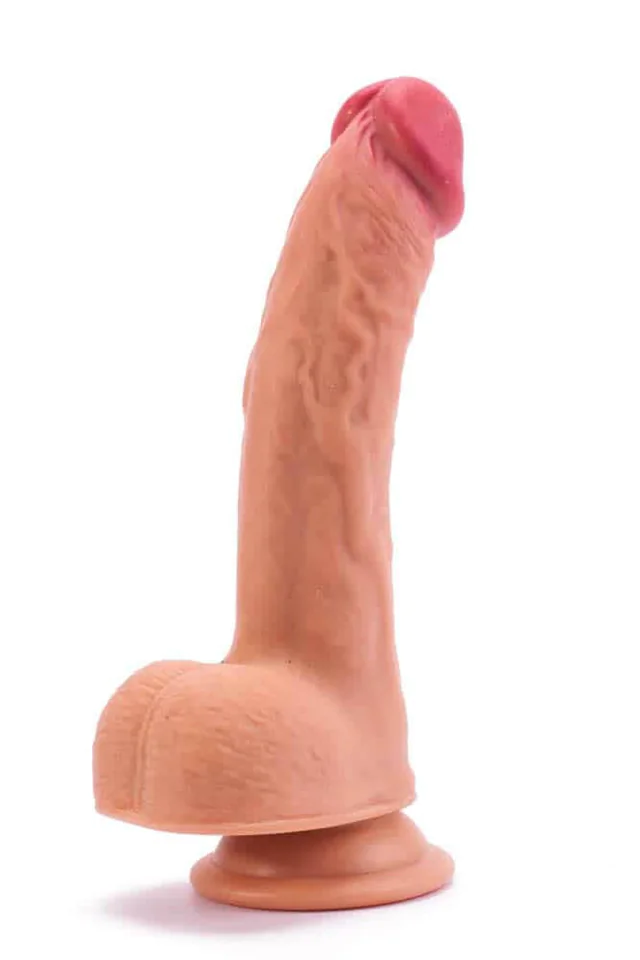 8" Dual-Layered Silicone Nature Cock