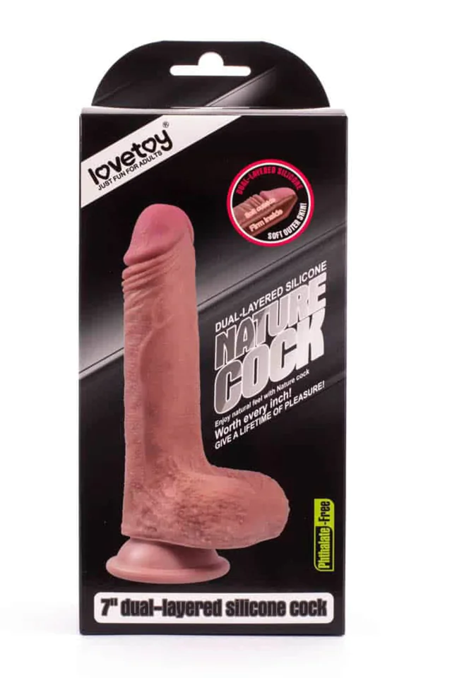 7" Dual-layered Silicone Nature Cock