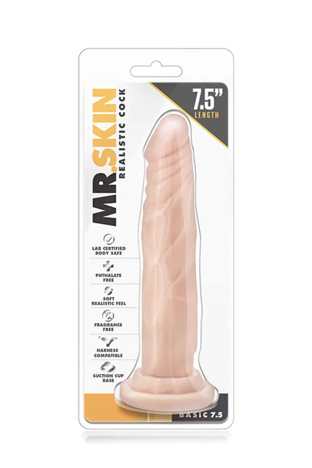 Mr. Skin Realistic Cock Basic 7.5 inch Beige 