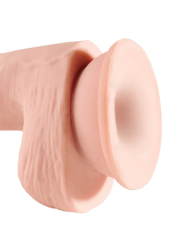 King Cock Triple Density 5" Cock with Balls - Flesh