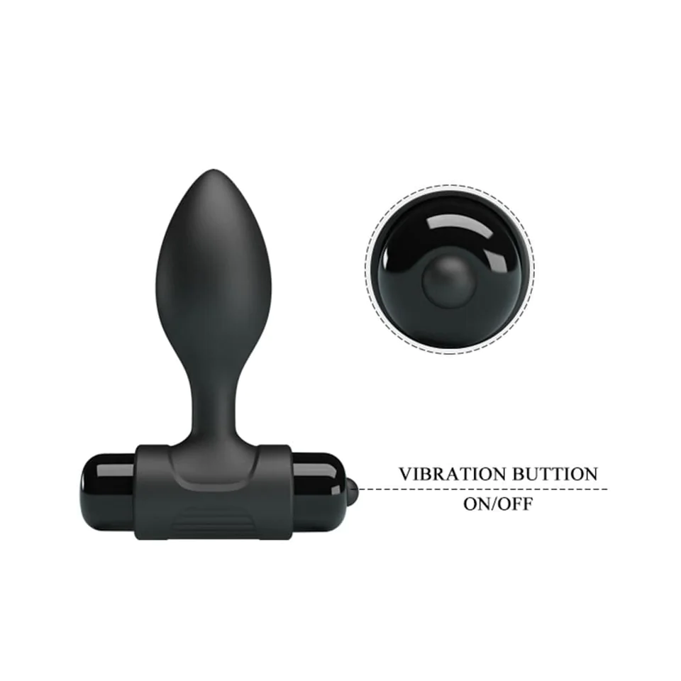 Pretty Love Vibra Butt Plug Black