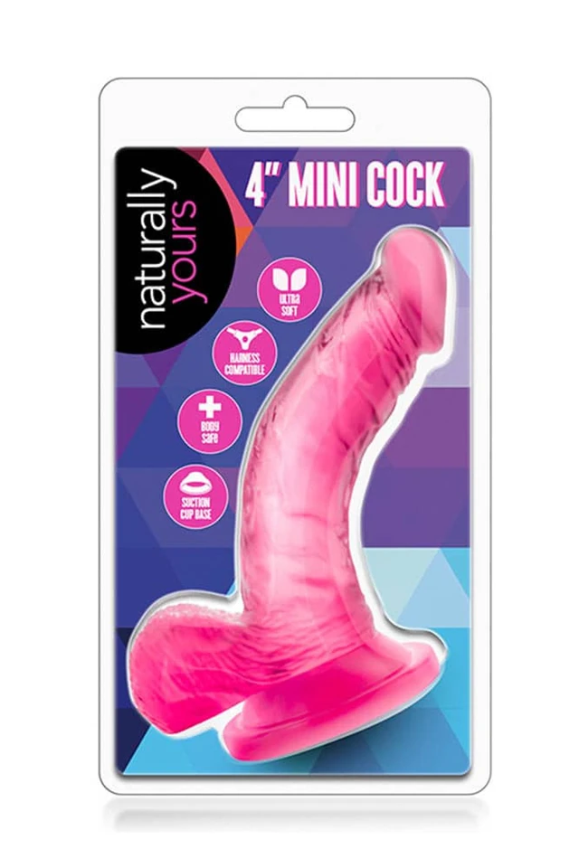 Naturally Yours 4 inch Mini Cock Pink