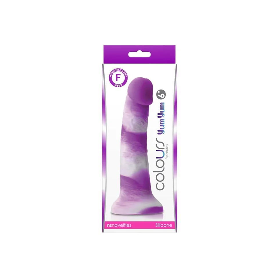 Colours - Pleasures - Yum Yum  6" Dildo - Purple