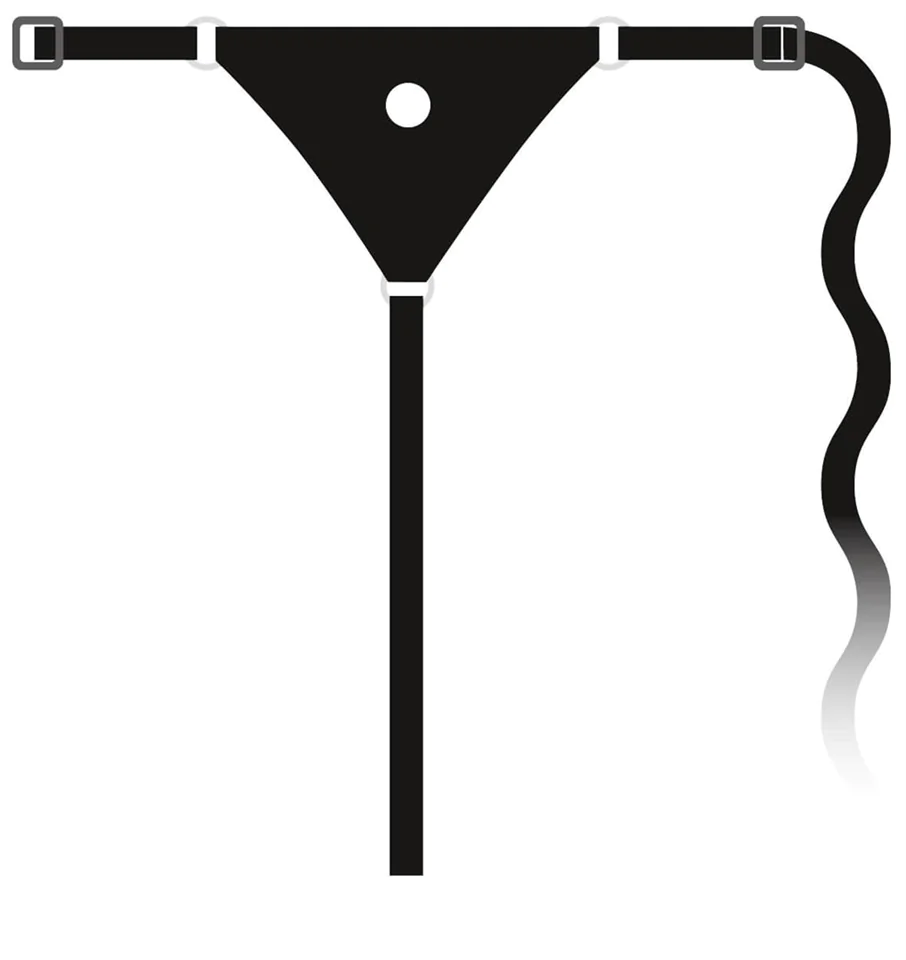 Silicon Strap-On - felcsatolható dildó (fekete)