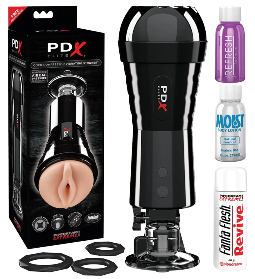 PDX Elite Cock Compressor - szívó, vibráló punci maszturbáto