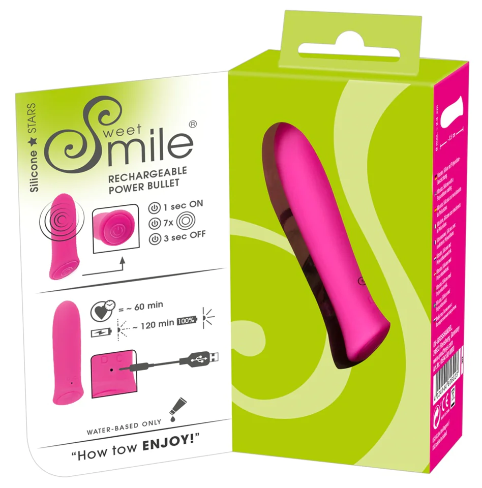 Smile Power Bullett - akkus, extra erős kis rúdvibrátor (pin