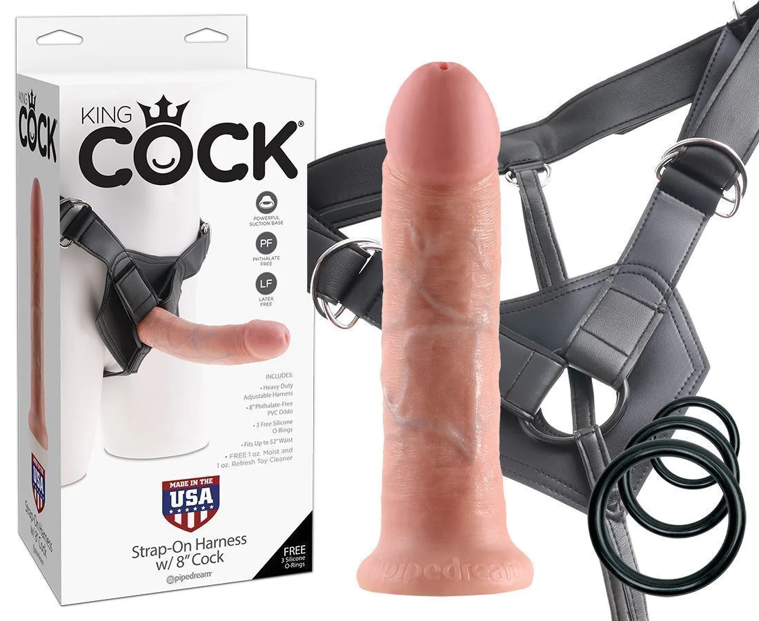 King Cock Strap-on 8 - felcsatolható dildó - natúr