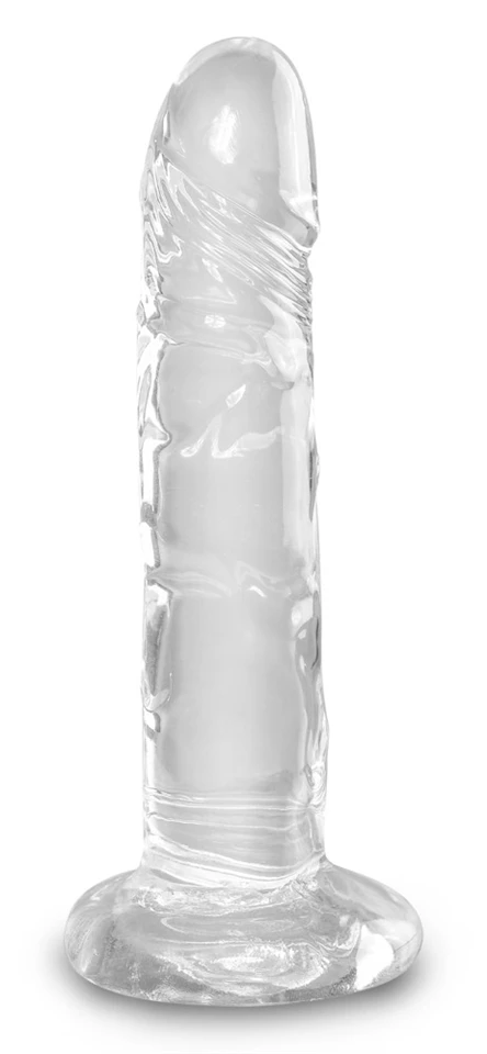 King Cock Clear 6 - tapadótalpas dildó (15cm)