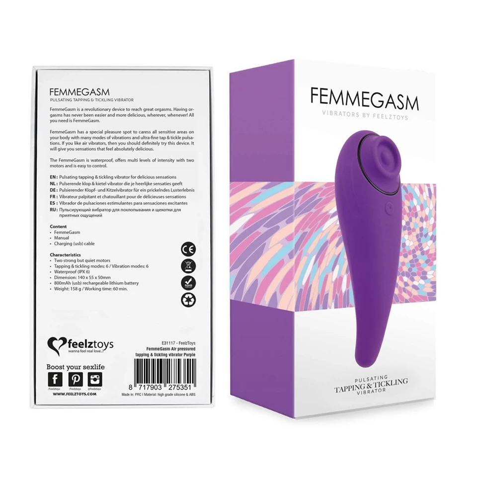 FEELZTOYS Femmegasm - akkus, vízálló hüvelyi és csikló vibrá