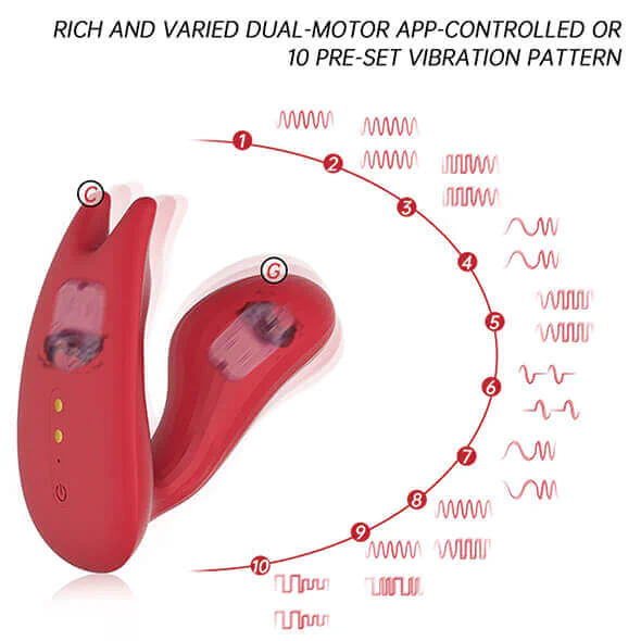 Magic Motion Umi - okos, akkus felcsatolható vibrátor (piros
