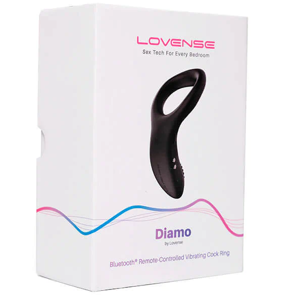 Lovense Diamo -  okos, akkus vibrációs péniszgyűrű (fekete)