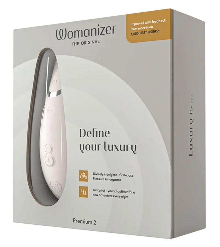 Womanizer Premium 2 - akkus, vízálló csiklóizgató (fehér)