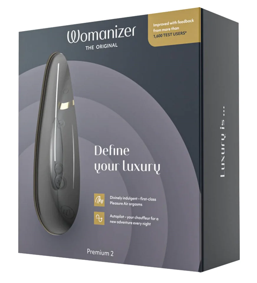 Womanizer Premium 2 - akkus, vízálló csiklóizgató (fekete)