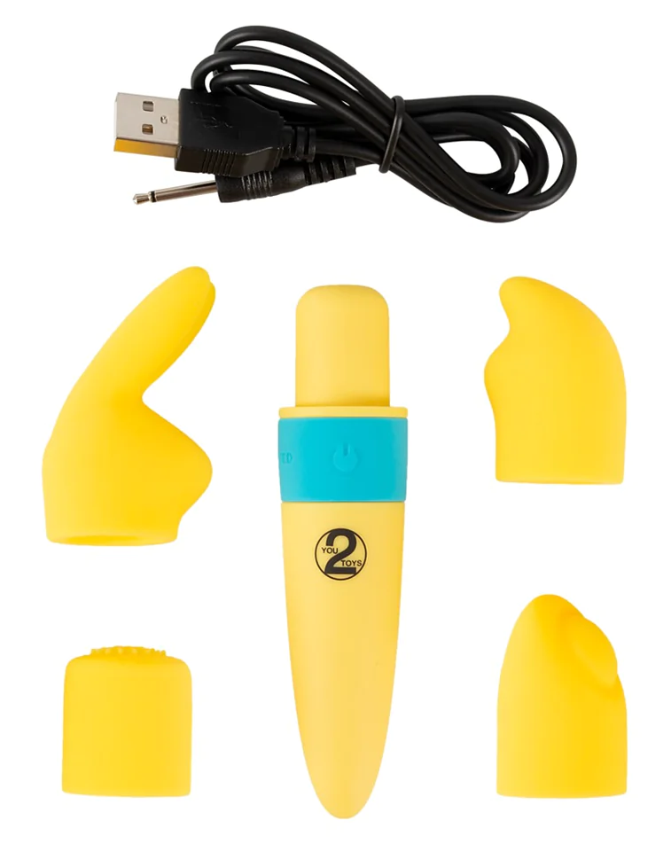 Pocket Power - akkus vibrátor szett - sárga (5 részes)