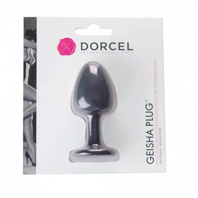 Dorcel Geisha Plug M - golyós anál dildó (fekete)