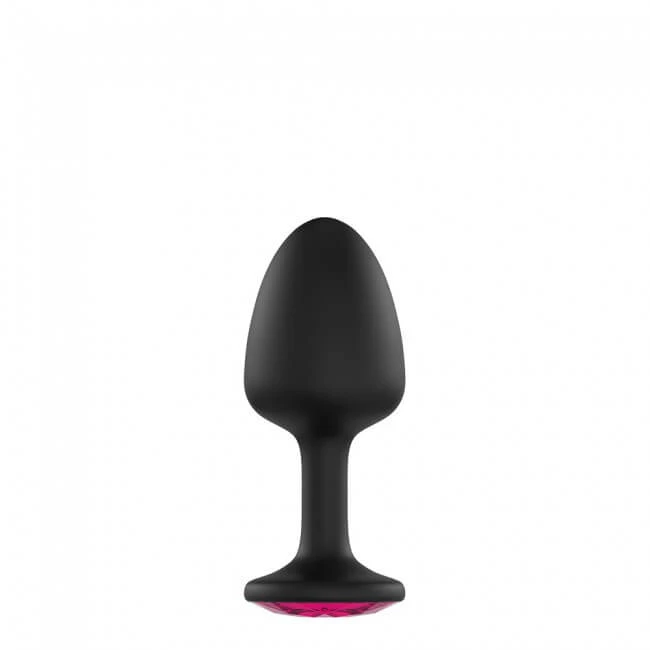 Dorcel Geisha Plug Ruby L - pink köves anál dildó (fekete)