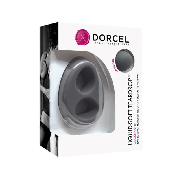 Dorcel Liquid-soft Teardrop - péniszgyűrű (szürke)