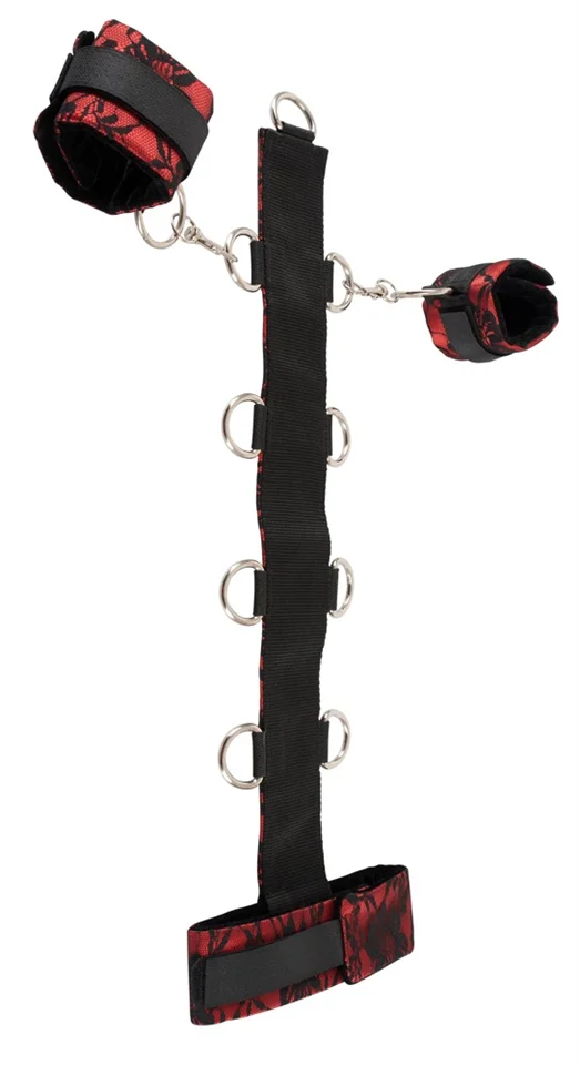 Bad Kitty - ázsia karok a nyakhoz kötöző szett (vörös-fekete