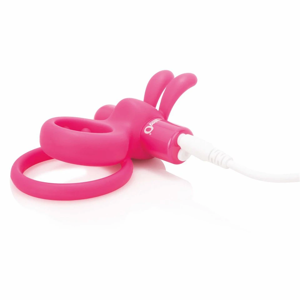 Screaming Charged Ohare - akkus, nyuszis péniszgyűrű (pink)