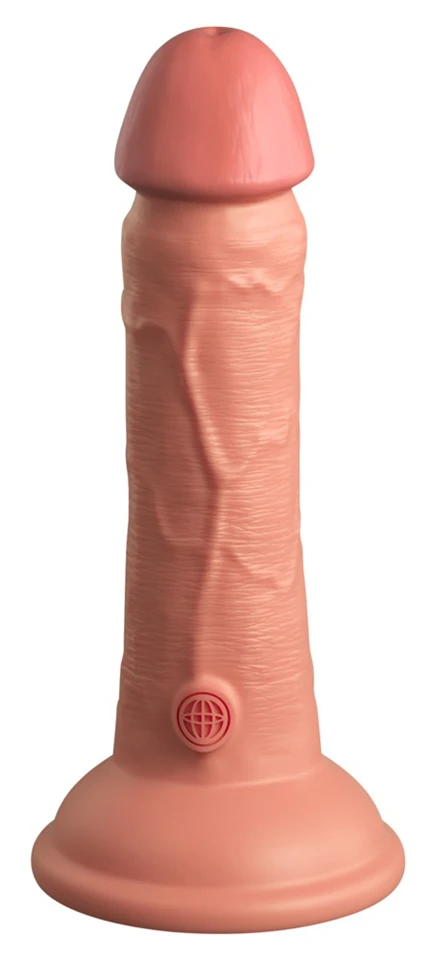 King Cock Elite 6 - tapadótalpas, élethű dildó (15cm) - natú