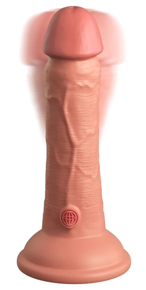 King Cock Elite 6 - tapadótalpas, élethű vibrátor (15cm) - s