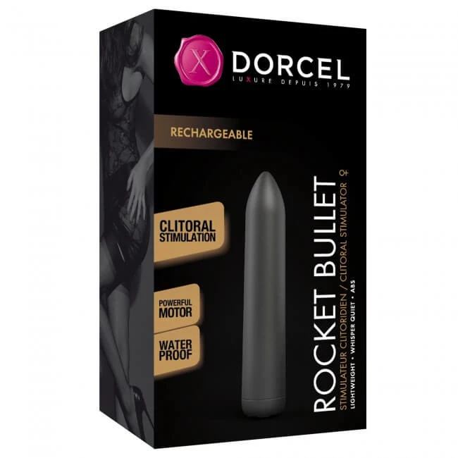 DORCEL Rocket Bullett - akkus rúgvibrátor (fekete)