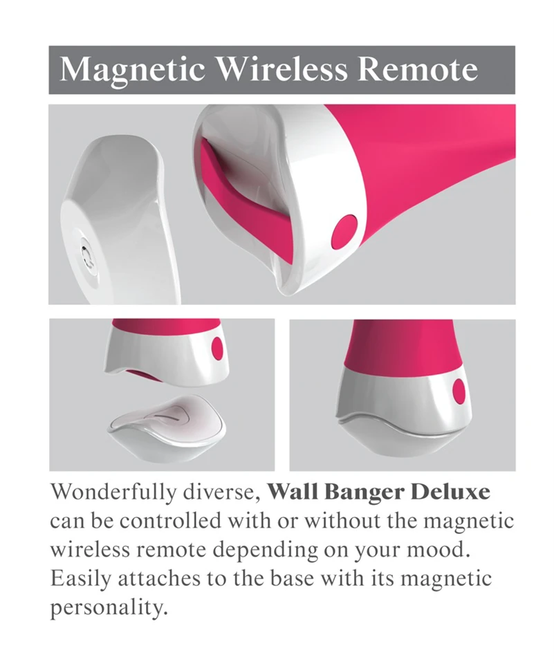 3Some wall banger deluxe - akkus, rádiós rúd vibrátor (pink)