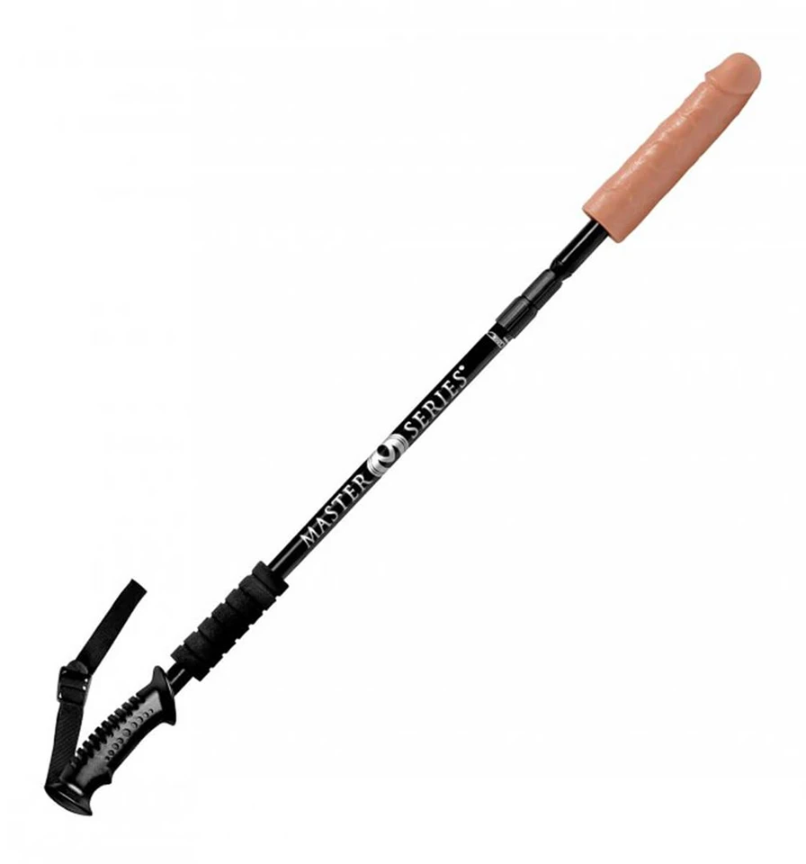 Master Series Dick Stick - teleszkópos bot dildóval (fekete-