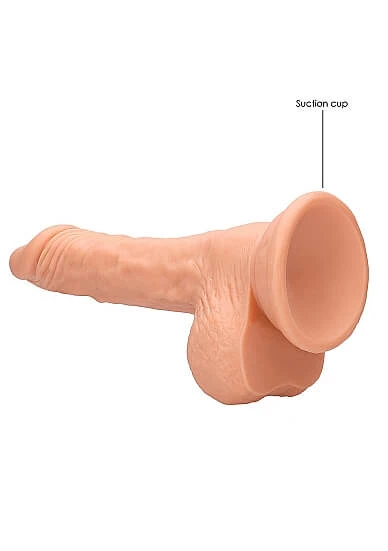 RealRock Dong 7 - élethű, herés dildó (17cm) - natúr