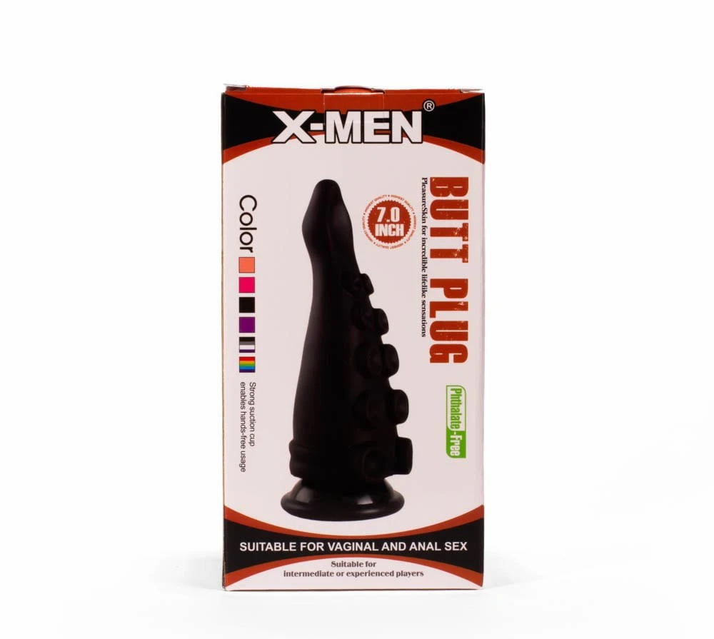 X-MEN 7" Butt Plug Black