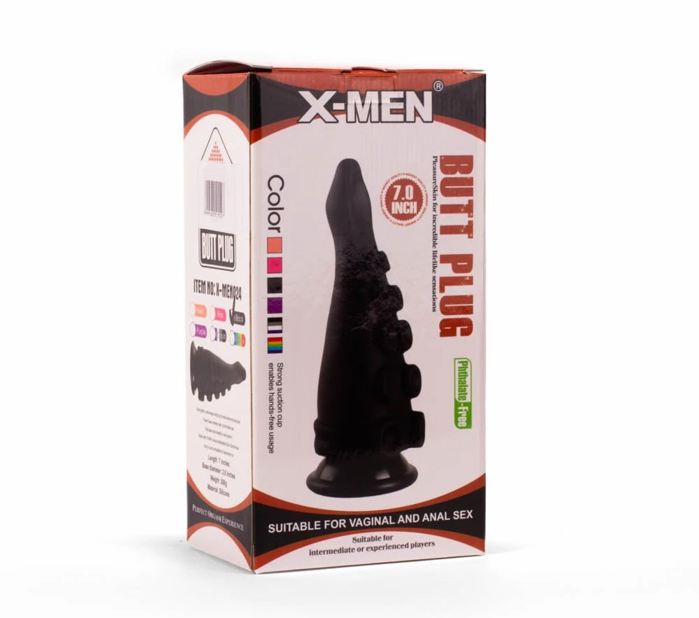 X-MEN 7" Butt Plug Black