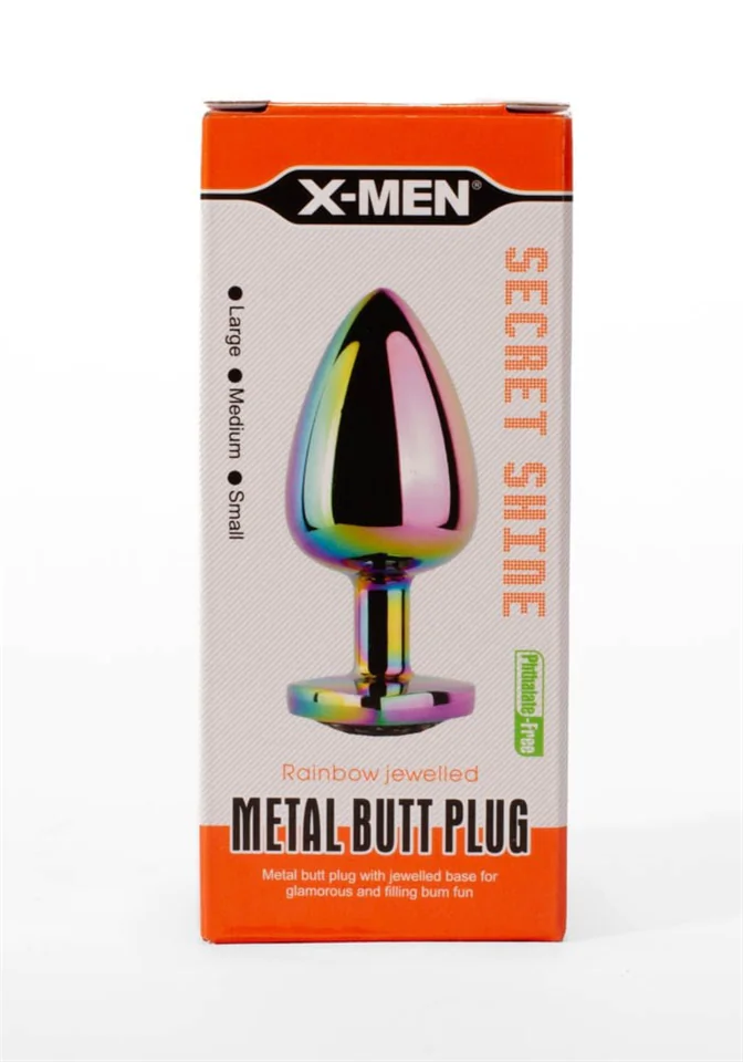 X-MEN Secret Shine Metal Butt Plug Rainbowheart M 
