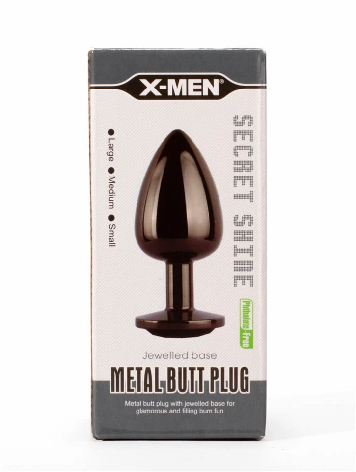 X-MEN Secret Shine Metal Butt Plug Gun Colour L