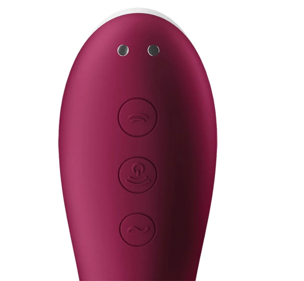 Satisfyer Dual Crush - akkus hüvelyi és csikló vibrátor (piros)