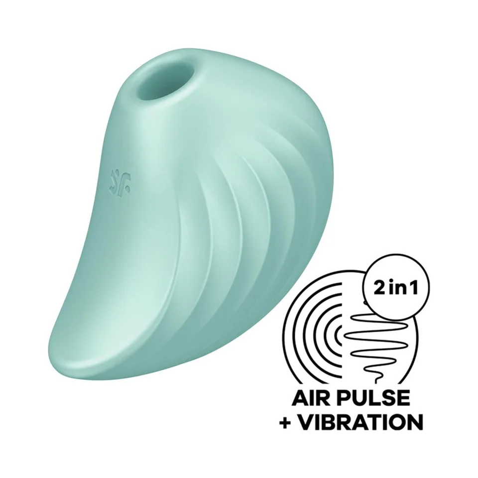 Satisfyer Pearl Diver - akkus, léghullámos csikló vibrátor (menta)