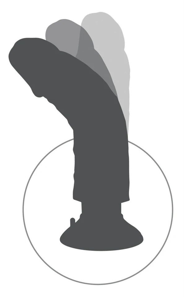 King Cock 9 - hajlítható, talpas vibrátor (26cm) - natúr