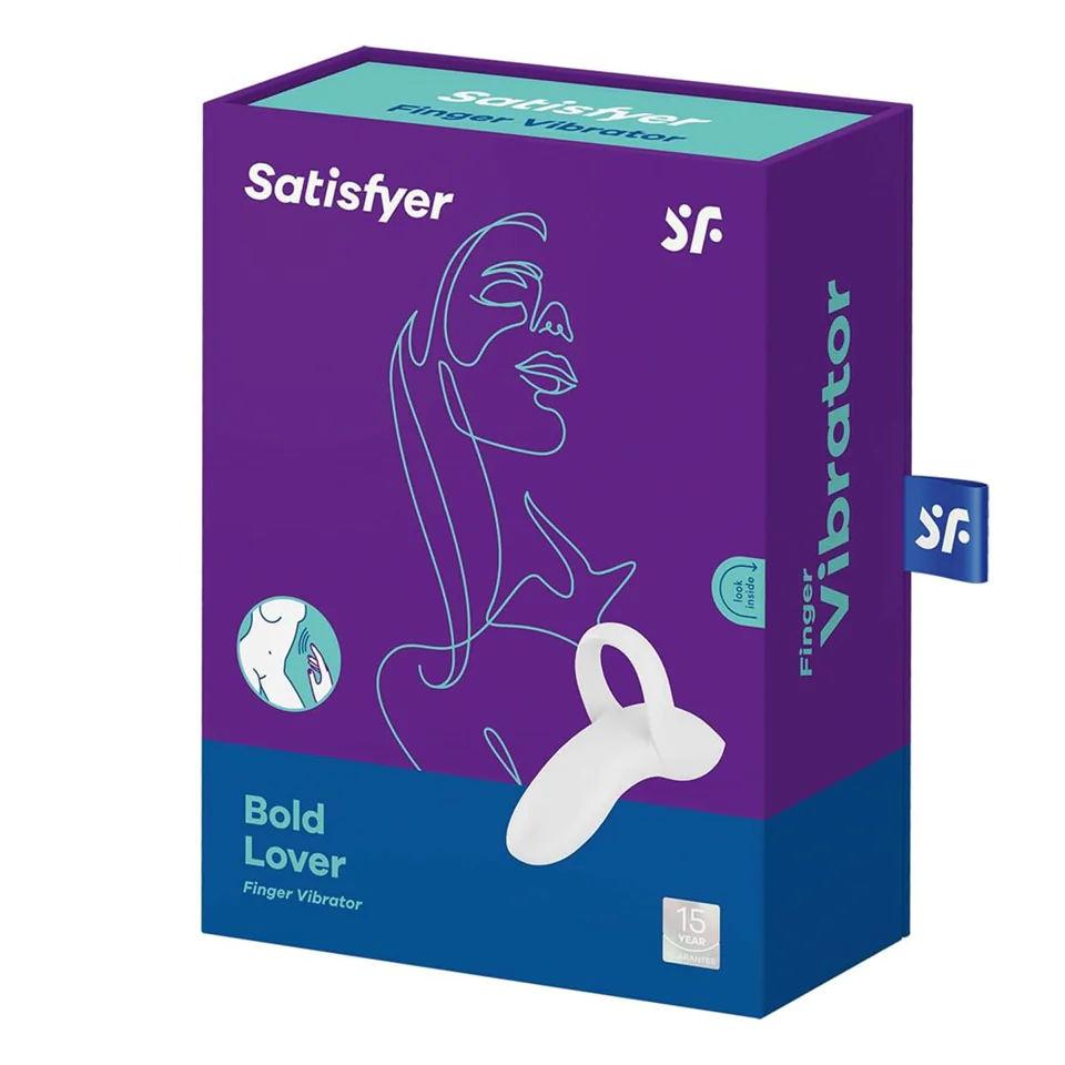 Satisfyer Bold Lover - akkus, vízálló ujj vibrátor (fehér)