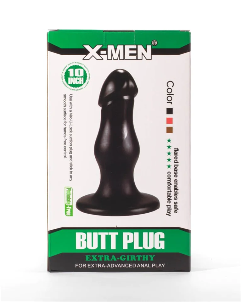 X-Men 8.66" Extra Girthy Butt Plug Black II