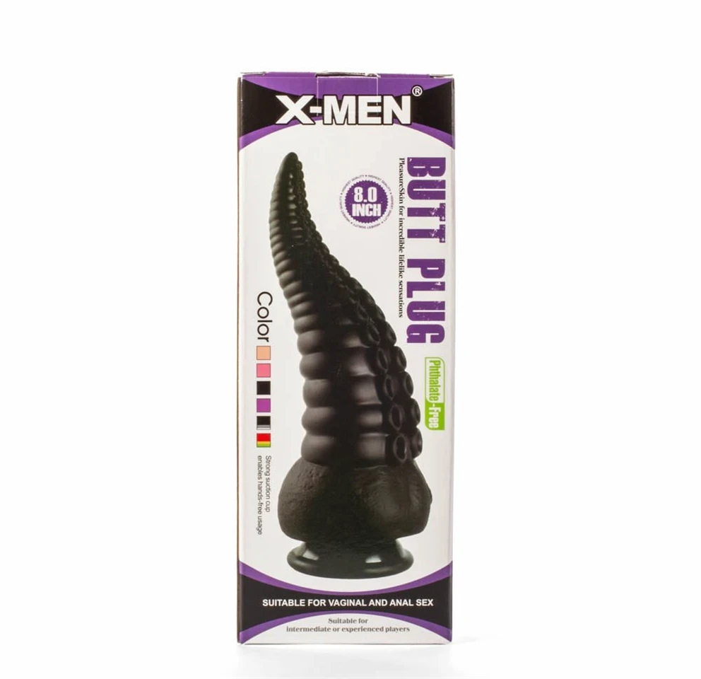 X-Men 8" Butt Plug Black