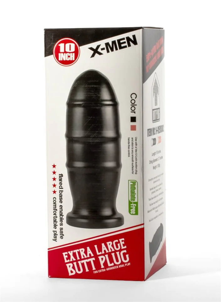 X-Men 10" Extra Large Butt Plug Black I