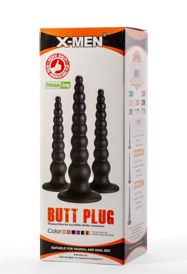 X-Men 9.45" Butt Plug Black M