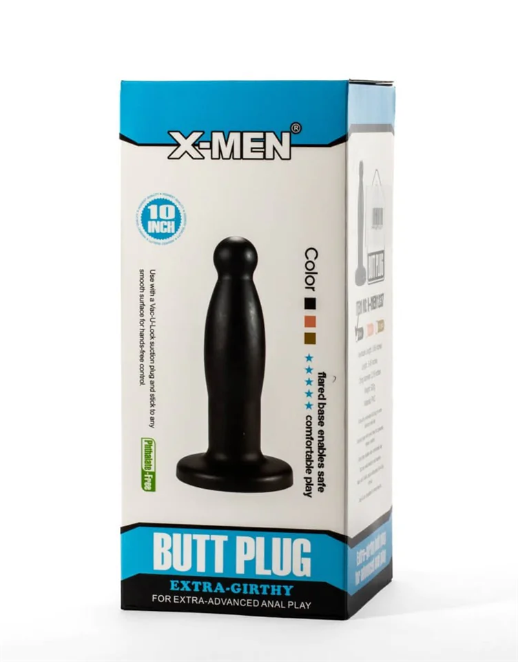 X-Men 9.45" Extra Girthy Butt Plug Black