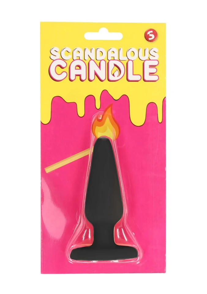 Scandalous - gyertya anál dildó - közepes (fekete)