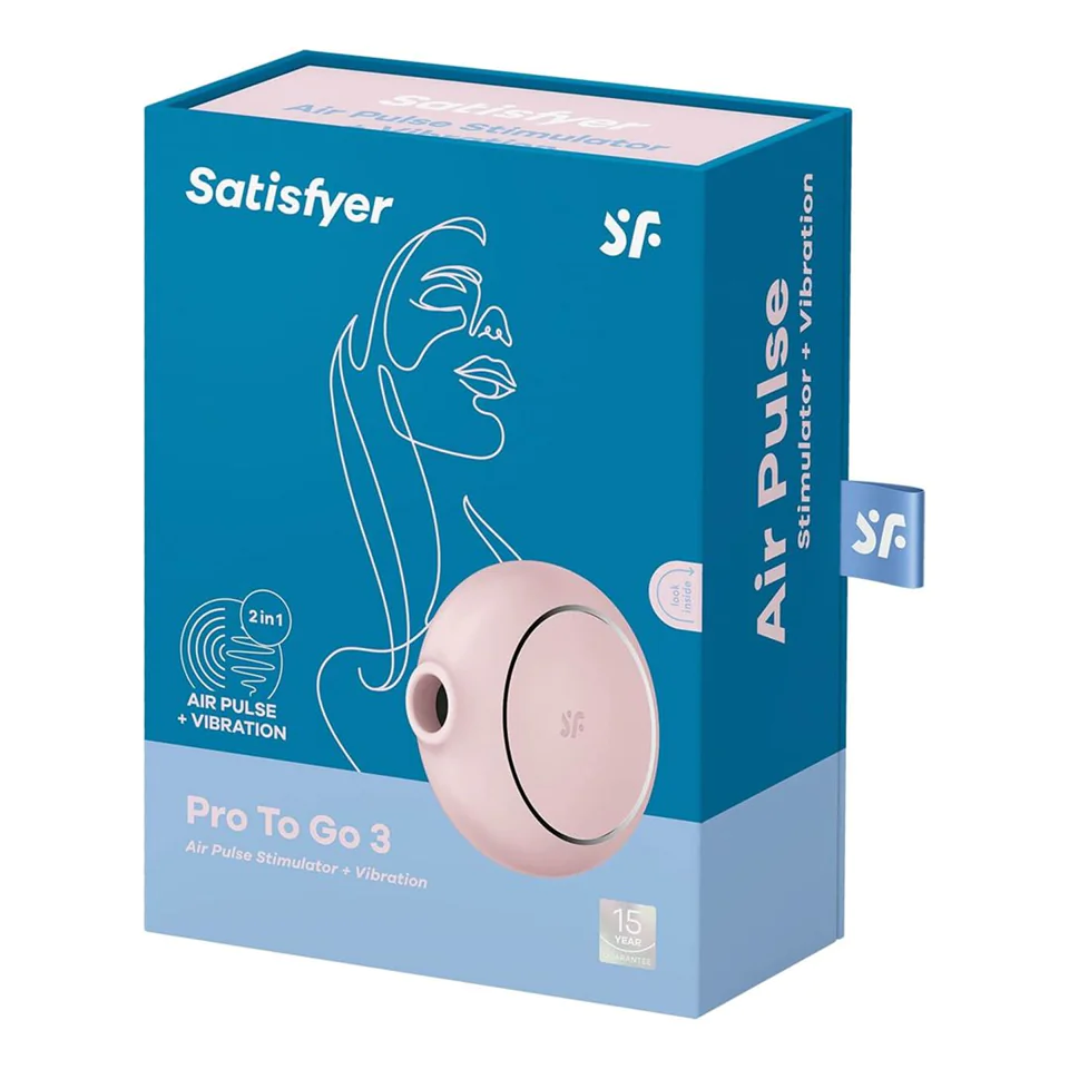Satisfyer Pro To Go 3 - akkus, csiklóizgató vibrátor (pink)
